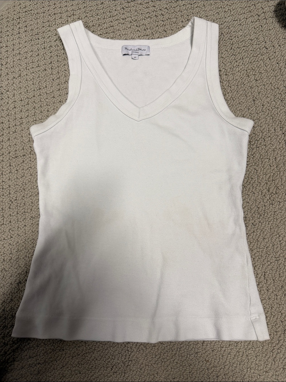 Michael stars XS white v neck tank
